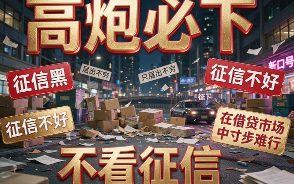 征信黑了烂了也不怕！2026必看干货：高炮必下、不看征信的新口子深度解说