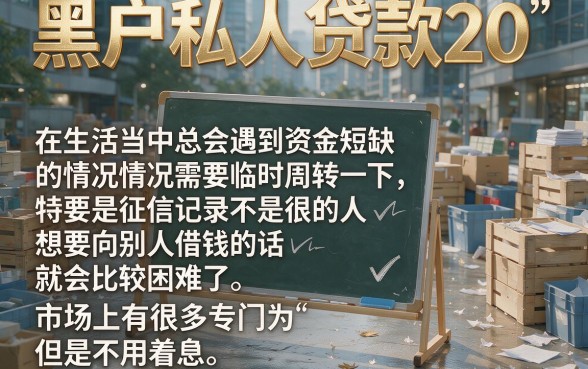 私人贷款2000急用？黑户也能轻松拿下的5个渠道全梳理！