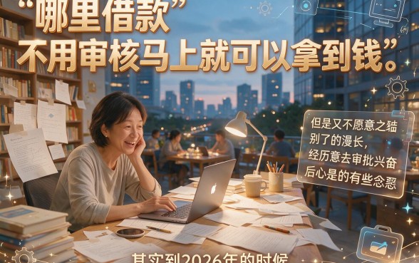 2026年哪里借款不需要审核立即放款？这5个容易下款的平台选择超宽泛！