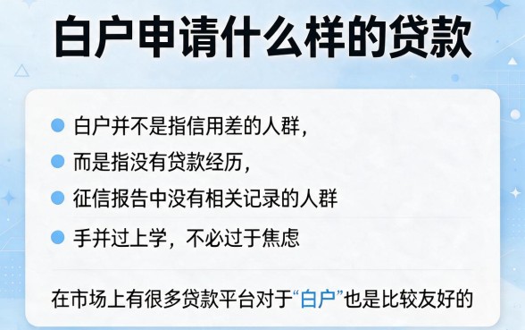 白户申请什么贷款？2026必藏这5个要求不高的3000元借款软件