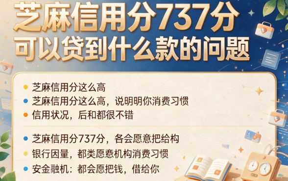 芝麻信用分737分能下款吗？盘点5个芝麻分737稳下款的借钱APP