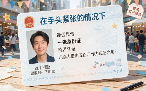手把手教你2026凭身份证借500元，这5个正规渠道无视芝麻分100%下款