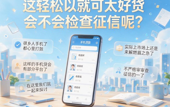 手机贷不查征信的贷款吗？这5个5000元口子对征信要求真不高