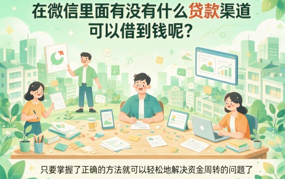 微信里有什么贷款口子可以借钱？急用钱别慌，这5个口子当天能借3000！