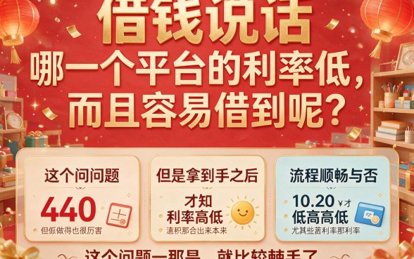 2026实战总结！利息低、容易高额下款的5个借款平台，资质要求还不高