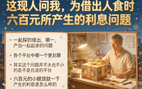 2026最新盘点:贷款600块利息低到离谱的5个平台,速看!