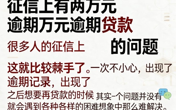 征信花了、逾期了,急需2万怎么办?这几个贷款口子还能下!