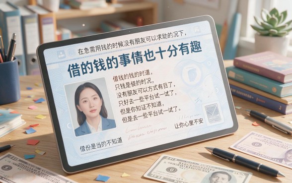 急用钱压身份证就能借？2026避坑指南：这5家平台审核快但风险你得知道！