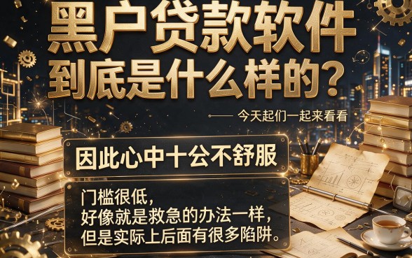 适合黑户门槛极低的贷款软件有哪些？真没想到这么容易