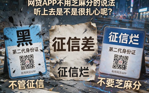 不用芝麻分的网贷App,征信黑、征信不好、征信烂也能下款?2026年真相解读来了
