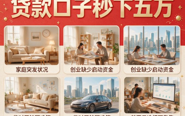 秒下五万！这五个贷款口子审核快通过率高，缺钱速看专业解答