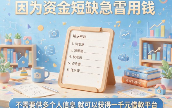 信息少也能包下1000！这5个少信息借钱口子，最高可贷10000