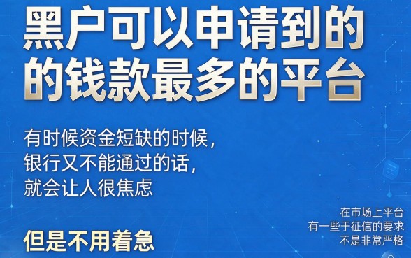2026黑户借钱软件盘点:这5个无视征信、最容易借到钱的平台,黑户贷款2000元超顺心!