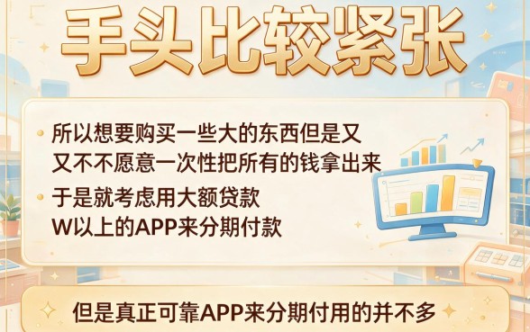 大额贷款w以上app分期首选！这5款口碑扎实的大额借款软件下款超稳
