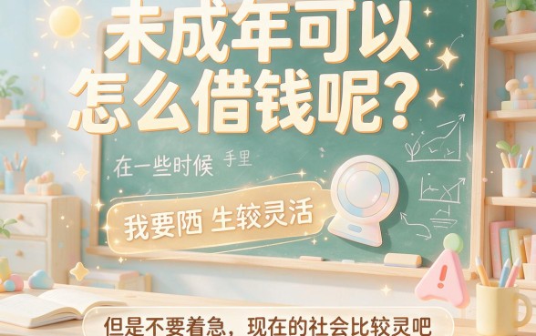 未成年人怎样才能借到钱？2026最新5种方法一次讲透，家长必看