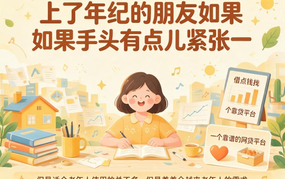 60岁以上可以申请的网贷有哪些？2026年必看这5个口子，轻松借到3000