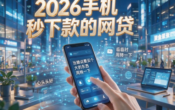 2026手机秒下款的网贷大盘点,这5家平台秒批秒到账!