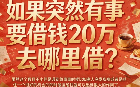 急用20万？在哪能借到20万！这5个无视征信秒批4000的急速口子全解析