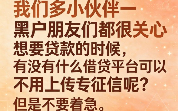 适合黑户2026年不上征信的借贷平台有哪些?这5个借款500元不看征信的口子速来盘点