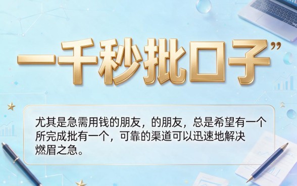 2月必撸！这5个1000秒批口子无视征信，4000借款秒到账确实值得选择
