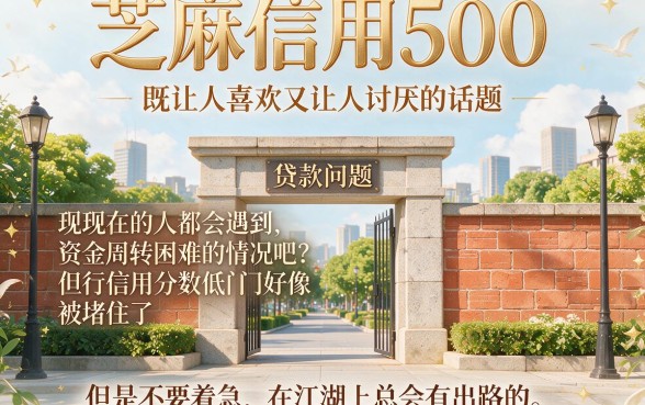 芝麻信用500分必看！2026年最新借款9500元信用贷款口子限时汇总
