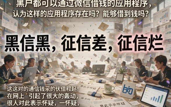 征信黑、征信不好、征信烂、黑户也能在微信借款的APP大盘点！前人血泪总结，所有要点一次讲透