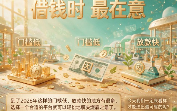 2026年门槛低下款快的口子盘点!这5个通过率高下款超快