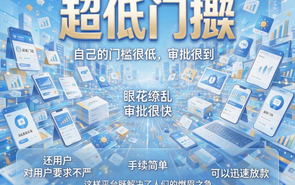 5个超低门槛的借款软件，1000元急用要求不高，借钱很舒心