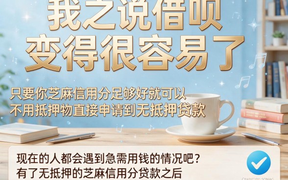 芝麻信用分贷款必试这5个纯信用口子！精心挖掘速看