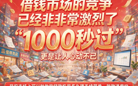 2026借钱1000秒过必看!盘点那些门槛超低的秒批贷款软件