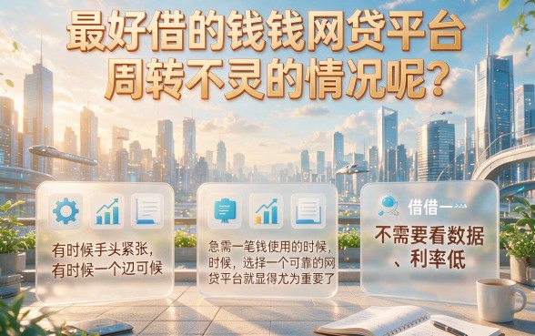 不看数据低要求！这5个最好借钱的网贷平台，借款3500靠谱实在很良心