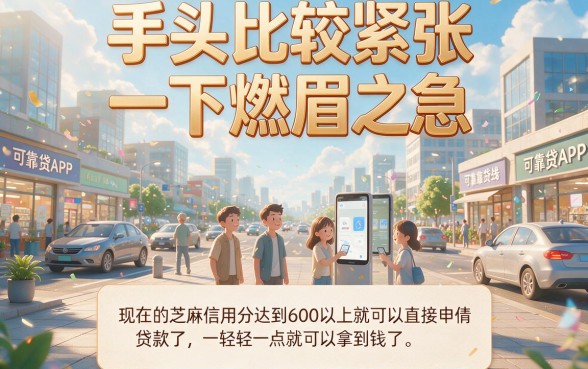 2026速存！实测5个凭600芝麻信用分贷款秒到账3000元的APP