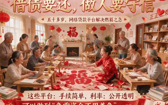 50岁以上必看！2026年最新50周岁网贷口子，不查征信免实名认证也能借