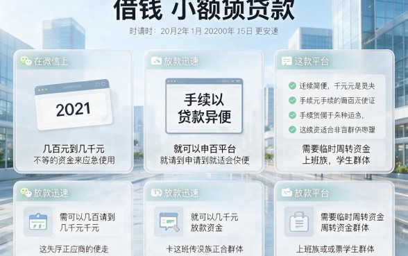 微信借钱包下2000必看！这5个借款平台无视征信，3000元秒到账
