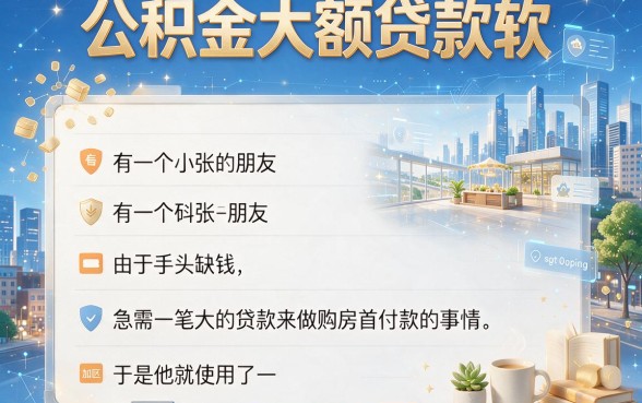 公积金大额贷款软件怎么选？2026小白必看的5个大额公积金借款平台