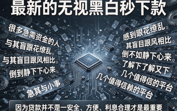 无视黑白秒下款口子最新盘点!2026这5个黑户必下款渠道,可选空间超宽敞