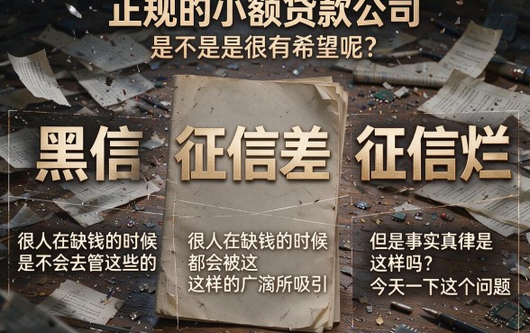 征信黑、征信烂也能借？正规小额贷款平台不看征信是真是假，安全吗