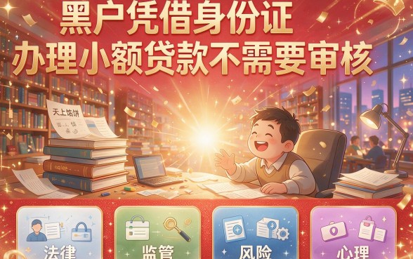黑户凭身份证小额贷款无需审核到底是馅饼还是陷阱？一文讲透