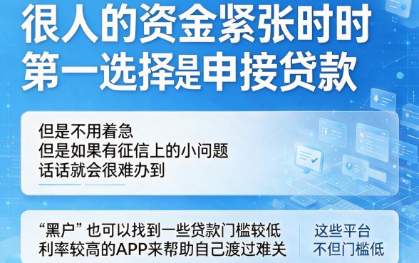 黑户贷款门槛低下款率高app大盘点，这些网贷最好通过
