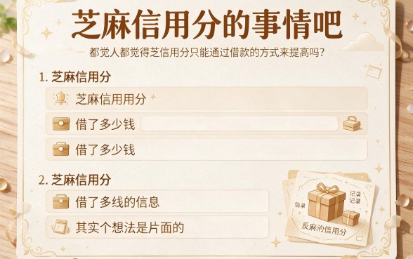 芝麻信用分是借钱才会多的嘛？2026年这5个贷款3000软件对借钱要求不高