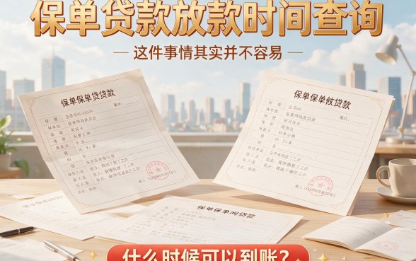 2026最新保单贷款放款时间查询攻略!这5个口子借22000放款超快