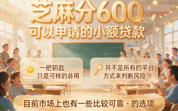 芝麻分600必下的小额贷款口子来了！今日盘点几个能借30000的靠谱渠道