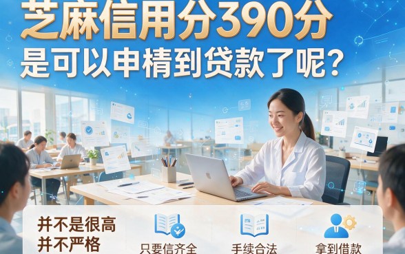 芝麻信用分390分也能贷款？这5个渠道亲测确实值得体验！
