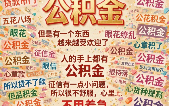 公积金贷款不看征信，2026限时通道开启！盘点5个借4000门槛超低的平台