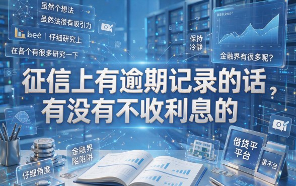 征信有逾期还能找到不收利息的借款公司？真相揭秘！