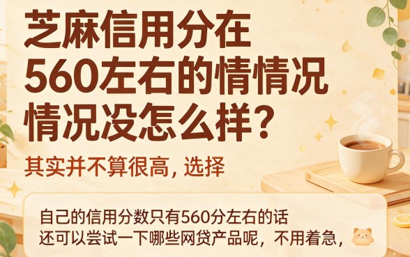 芝麻信用560必看！2026年精选5个可分期小额贷款口子