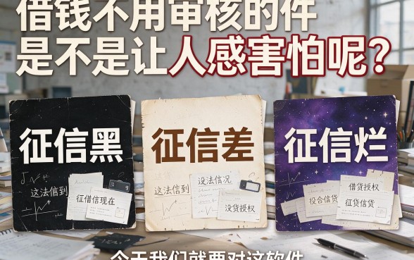 征信黑、征信不好、征信烂也能借！2026不审核借钱软件真实更新名单