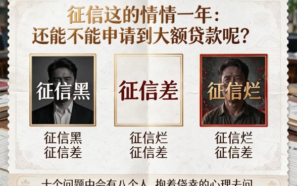 征信黑了、征信不好、征信烂了，还有哪些容易过的大额网贷？一文说透通过率真相