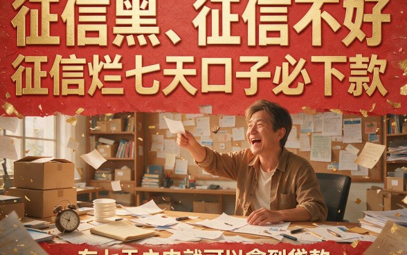 征信黑、征信不好、征信烂也能借?7天口子必下款真相与避坑指南