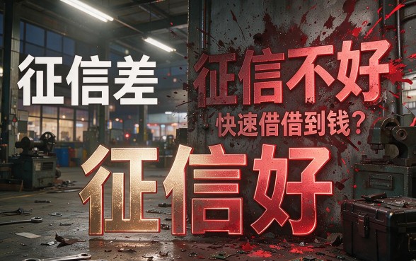 征信黑、不好、烂？急需用钱去哪能快速借到？避开这些坑！